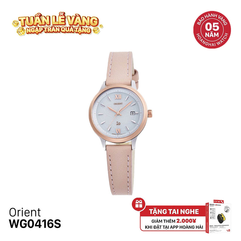 Đồng hồ năng lượng mặt trời nữ Orient iO Natural & Plain RN-WG0416S