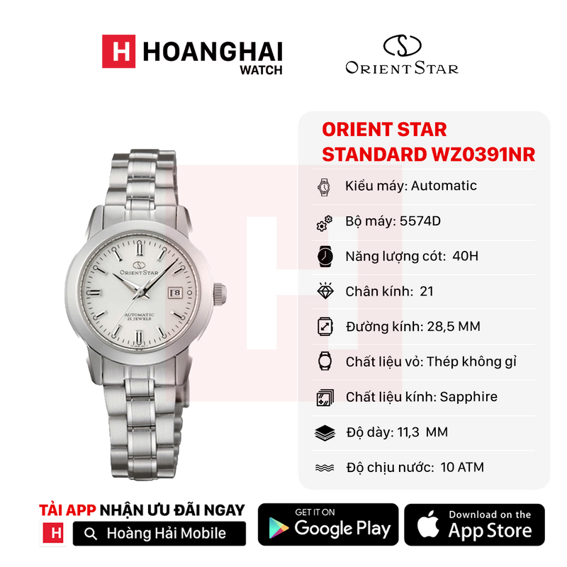 Đồng hồ cơ nữ Orient Star Standard WZ0391NR